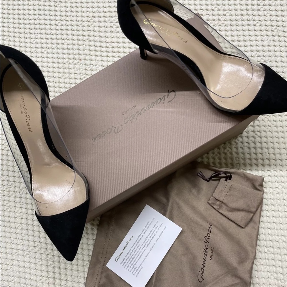 Gianvitto rossi 37 plexi 70 Black Suede
